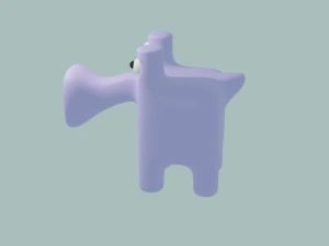 cute purple elephant 3D Model