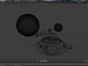 ufo with a cute alien 3D Model
