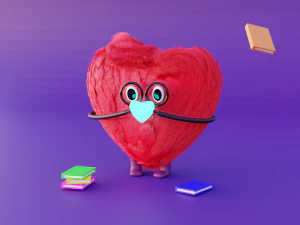 пушистое сердце 3D Модель