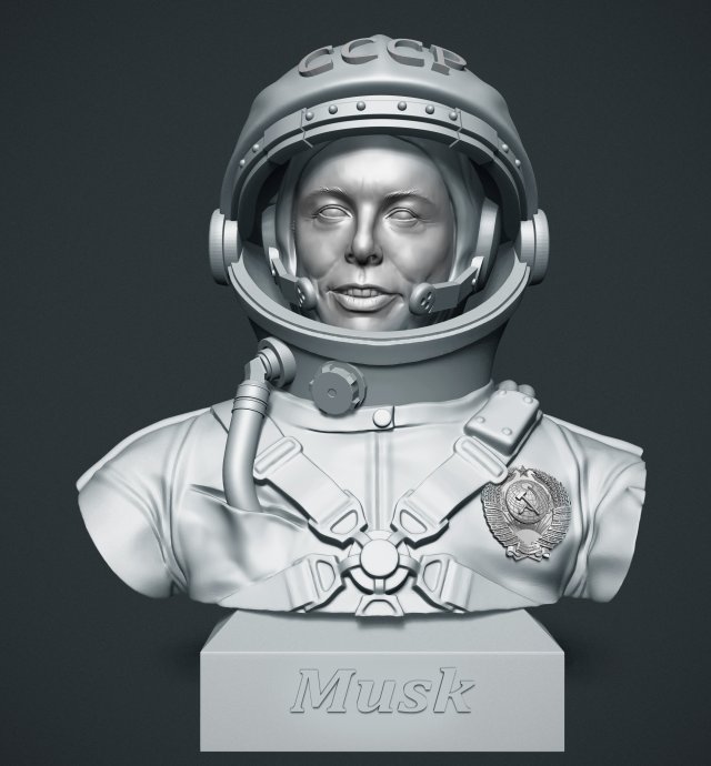elon musk 3D Baskı Modeli .c4d .max .obj .3ds .fbx .stl .blend