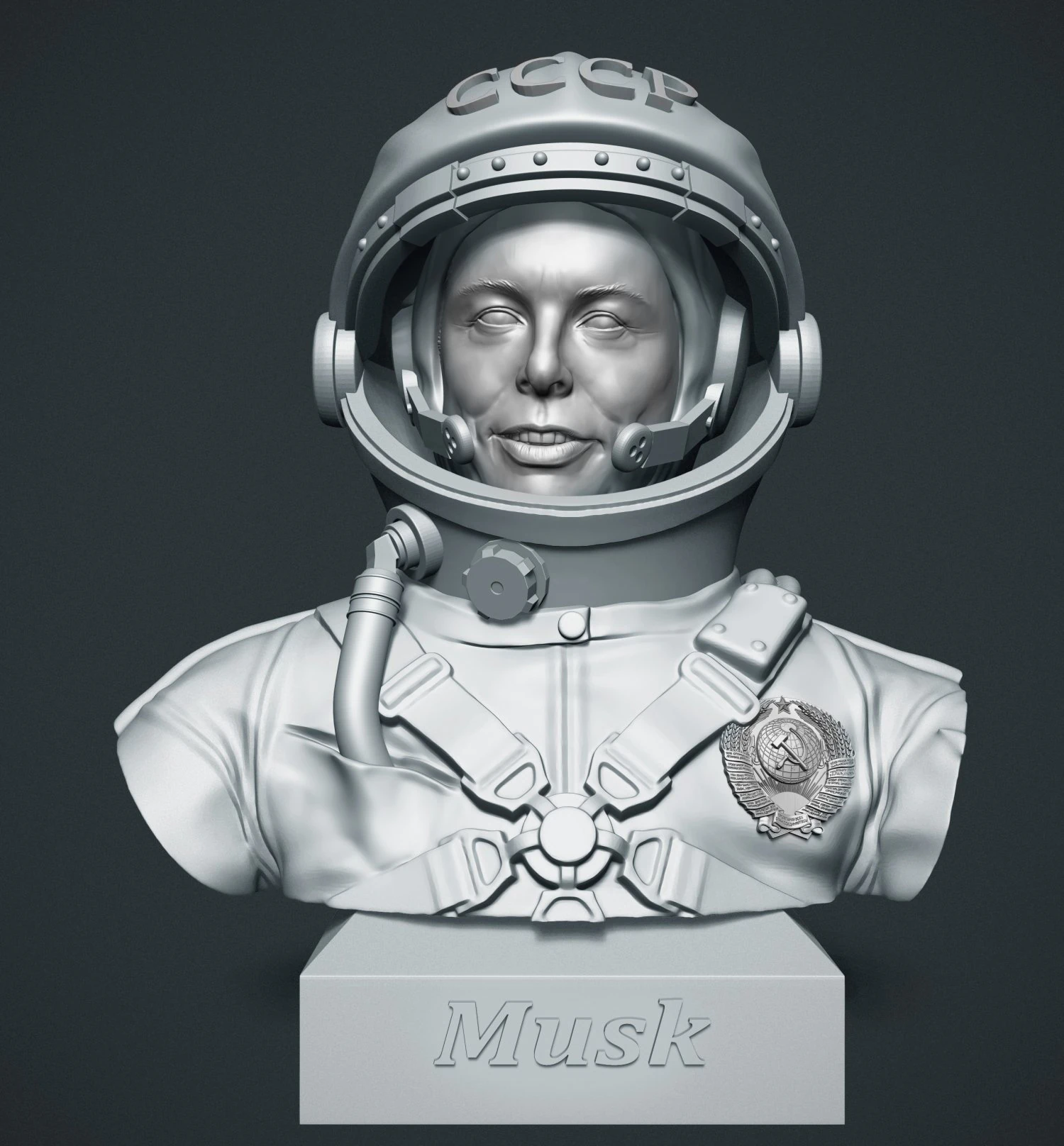 elon musk 3D Print Model .c4d .max .obj .3ds .fbx .stl .blend 