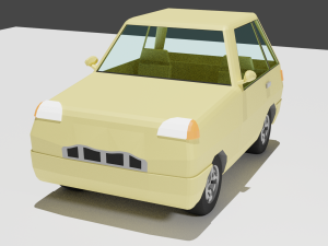 lowpolehatchback Modello 3D