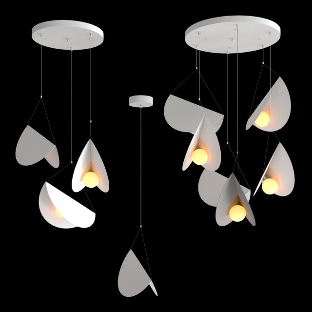 White glider pendant light chandelier discount