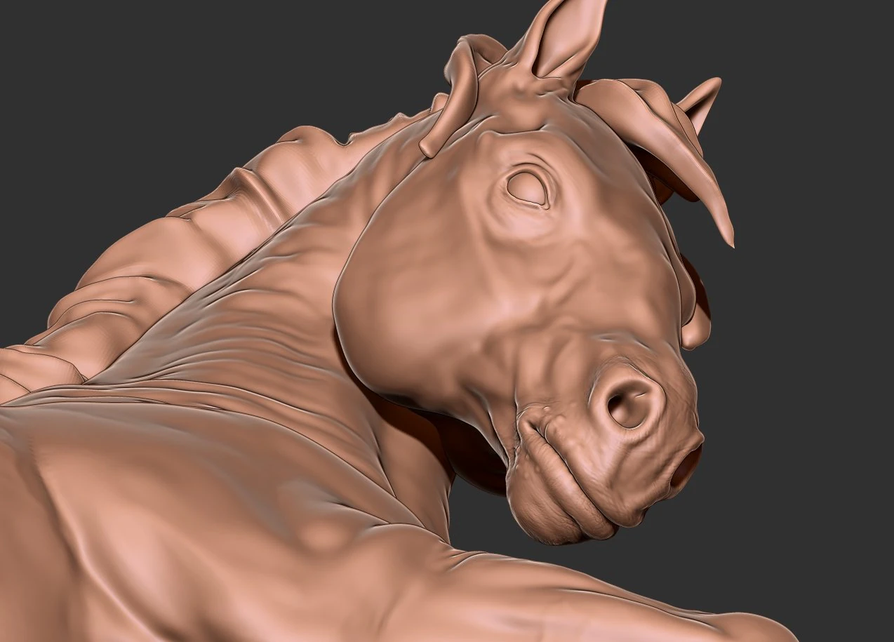 horse sculpture 3D Print Model .c4d .max .obj .3ds .fbx .stl .blend