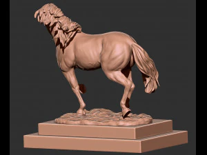 horse sculpture 3D Print Model