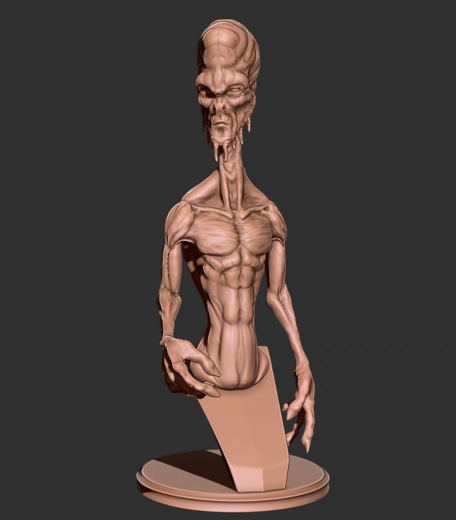 alien pen holder Model Cetak 3D .c4d .max .obj .3ds .fbx .stl .blend 