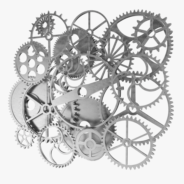 gear set Model 3D .c4d .max .obj .3ds .fbx .stl .blend 