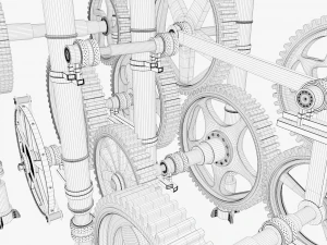 3d gear mechanism 3D Model