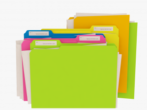 file folders colored 3Dモデル