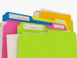 file folders colored 3D Model