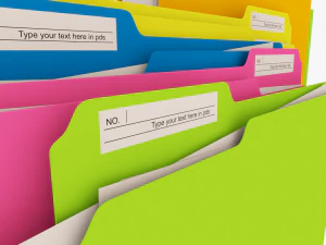 file folders colored 3D Model