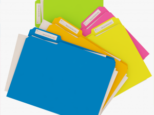 file folders colored 3Dモデル