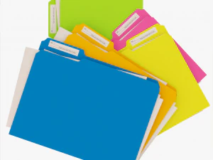 file folders colored 3D Model