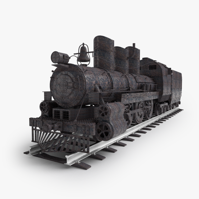 locomotive 3D Model .c4d .max .obj .3ds .fbx .stl .blend 