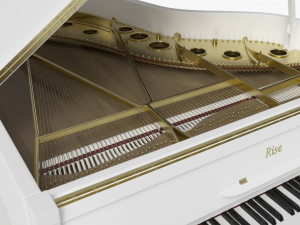 grand piano white 3Dモデル