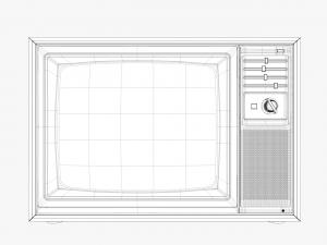 retro tv 3D-Modell