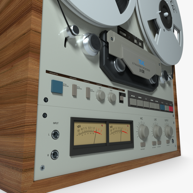 tape recorder 3D Модель .c4d .max .obj .3ds .fbx .stl .blend 