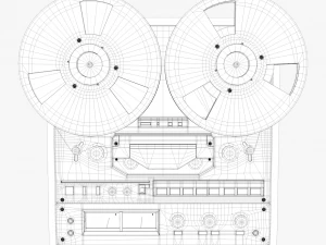 perekam pita Model 3D