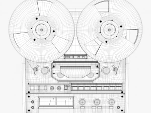 perekam pita Model 3D