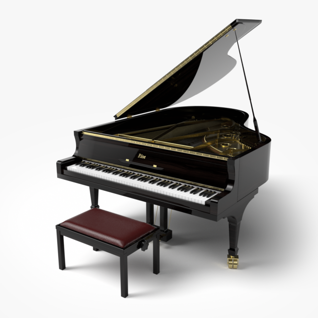 grand piano Modelo 3D .c4d .max .obj .3ds .fbx .stl .blend 