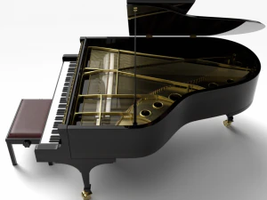 pianoforte a coda Modello 3D