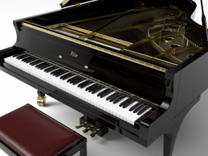 grand piano Modelo 3D