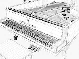 grand piano Modelo 3D