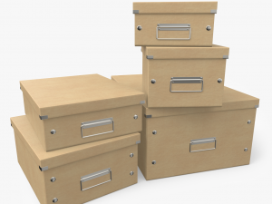 office boxes Model 3D