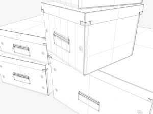 office boxes Model 3D