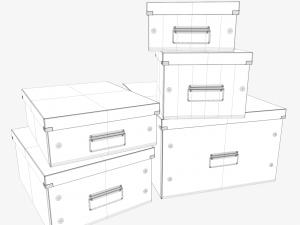 office boxes Model 3D