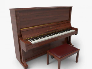 kayu coklat piano Model 3D
