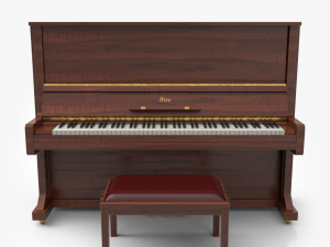 piano brown wood 3D Model