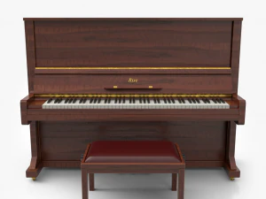 piano brown wood 3D Model