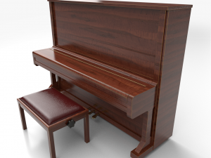piano brown wood 3D Model