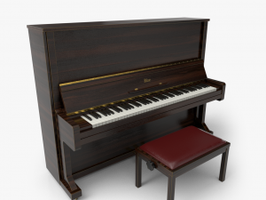piano dark wood 3D Model