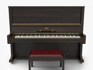 piano dark wood 3D Model