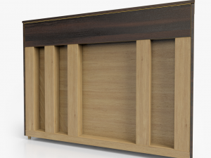 piano dark wood Model 3D