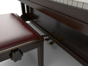 piano dark wood 3D Model