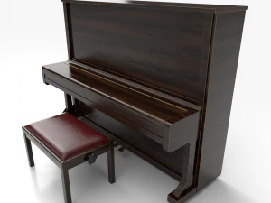 piano dark wood 3D Model