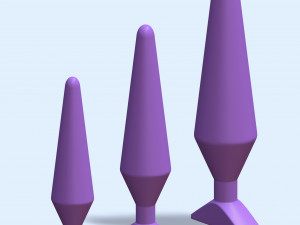 anal training kit 3 plugs 3D Print Model