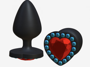 anal plug heart stone 3D Print Model