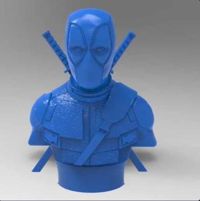 deadpool bust 3D Baskı Modeli .c4d .max .obj .3ds .fbx .stl .blend 