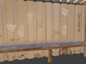 Old russian bus stop-pbr 3D-Modell