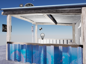 Old russian bus stop-pbr 3D-Modell