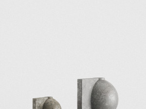 Vases offset big and mini dark gray vases by 101 copenhagen 3D मॉडल