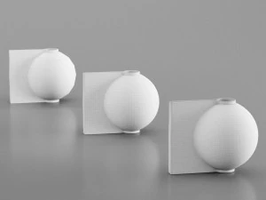 Vases offset big and mini dark gray vases by 101 copenhagen 3D Model