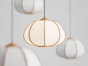 hm bamboo pendant light and floor lamp 3D Model