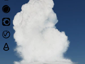 qualit&agrave; cinematografica vdb cumulus cloud tipo a Modello 3D