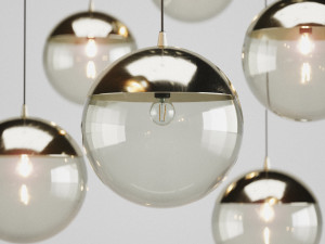 hm metal pendant light 3Dモデル