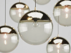 hm metal pendant light 3D Model